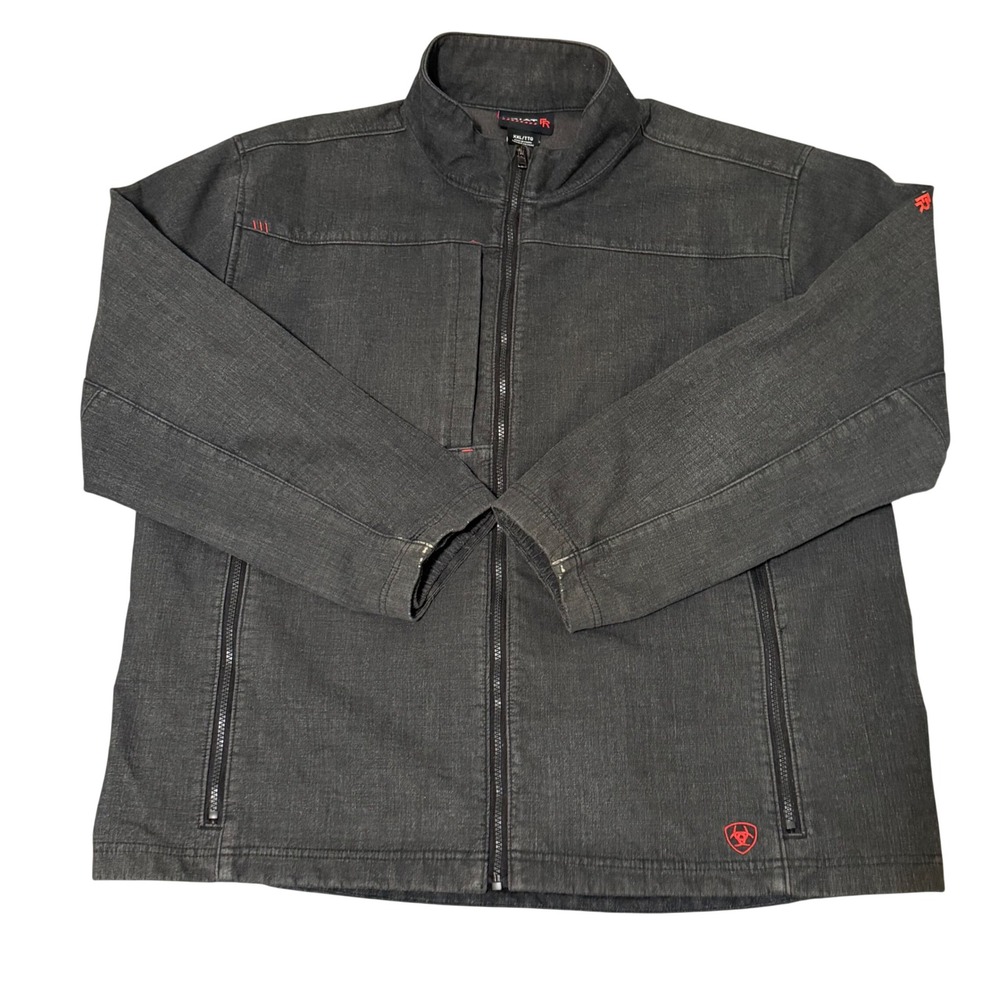Ariat FR Mens XXL Black Flame Resistant Work Jacket CAT 3 NFPA 2112 Full‎ Zip